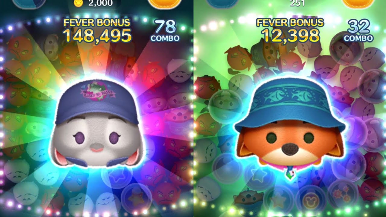 ツムツム x Disney Tsum Tsum 」使用5變4技能達到2000萬分~~ジュディ