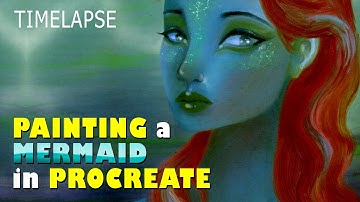 Mermaid | Digital Painting in Procreate (Timelapse)