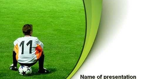 Little Football Player PowerPoint Template by PoweredTemplate.com