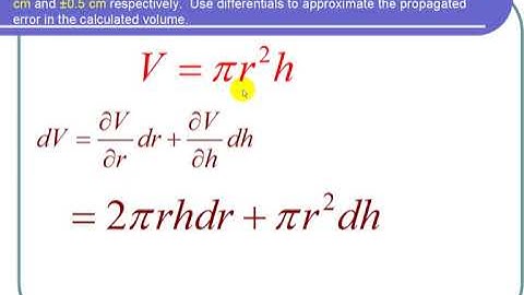 Using Differentials to Approximate Propagated Error