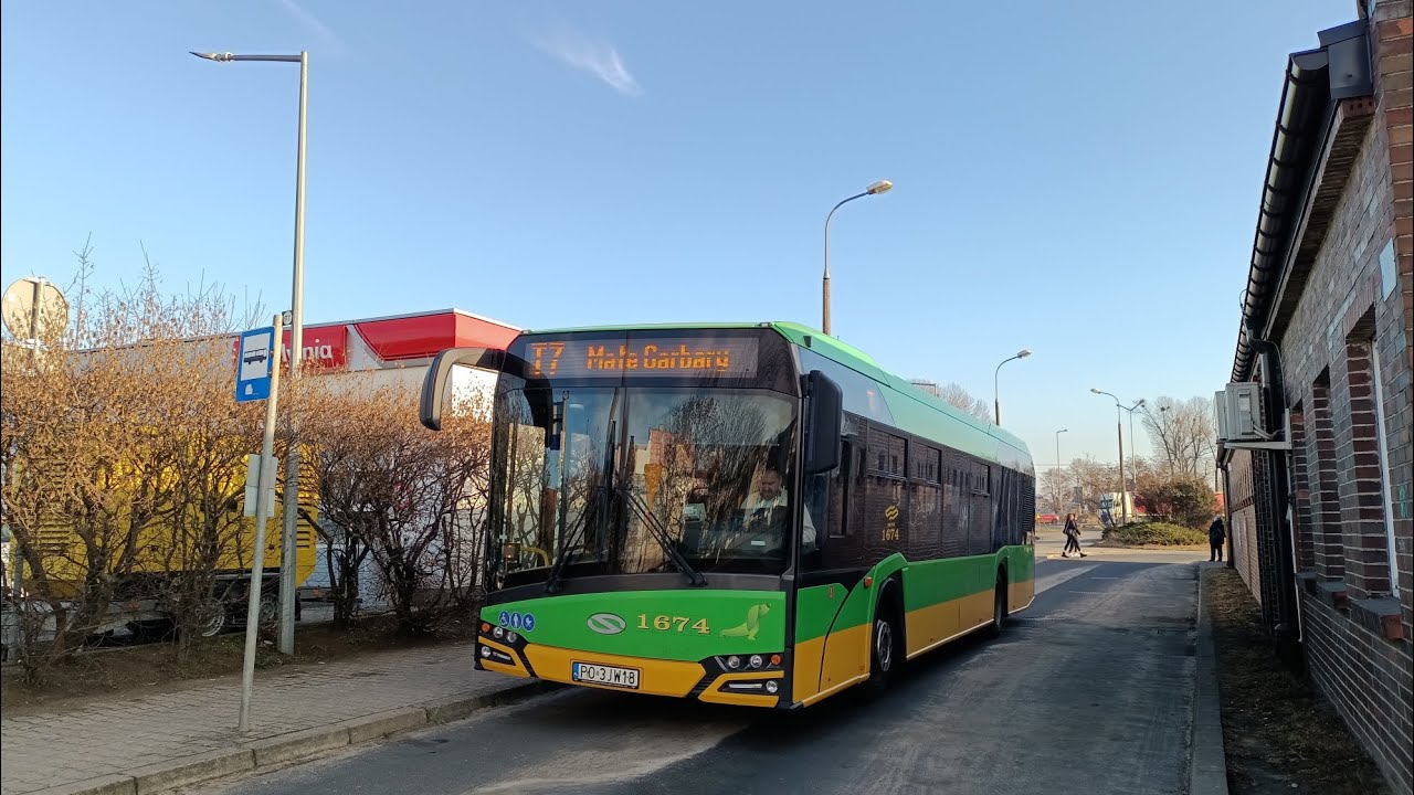 MPK Poznań | Linia T7 | Solaris Urbino 12 IV #1674 | Kierunek Rondo Śródka 