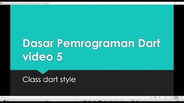 belajar dasar pemrograman dart  ke 5 #dart #dasarpemrograman #flutter : class dart style