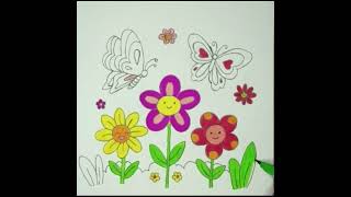 Garden of Colors: A Relaxing Journey of Coloring Nature's Splendor | #shorts #viral #artodemy
