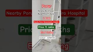 2 bhk New flat sale in Porur, Chennai Price 71 lakhs #readytomove #lowbudget #porur   #flatforsale