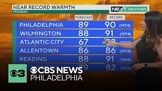 Chasing 90 with near-record warmth in Philadelphia | NEXT Weather