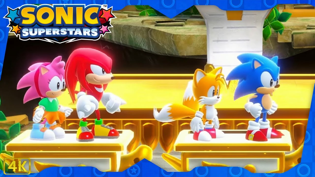 Sonic Superstars ⁴ᴷ Golden Capital Zone (Story Mode, All 7 Chaos Emeralds) 4-Players