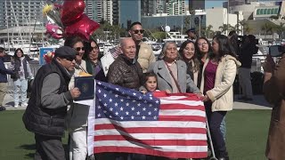 Nearly 600 people become American citizens at large-scale ceremony at the Rady Shell