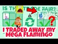 I Traded Away My Mega Neon Flamingo In Roblox Adopt Me Trading.