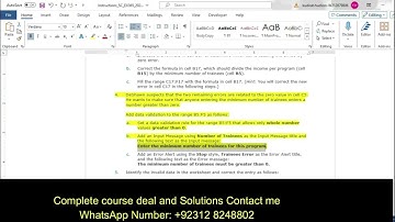Shelly Cashman Excel 365/2021 | Module 9: SAM Project 1a | Maxwell Training | SC_EX365_2021_9a