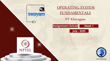 Operating System Fundamentals Week 1 || NPTEL ANSWERS || #nptel