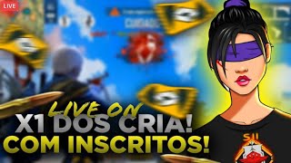 X1 DOS CRIA AO VIVO! SALA PERSONALIZADA 4v4 COM INSCRITOS FREE FIRE  Azzzzeee270 