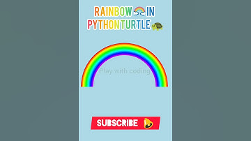 Make rainbow 🌈 in python turtle amazing 🔥 graphics #python #pythonturtle #programming
