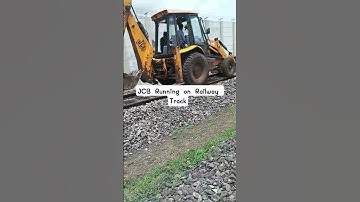 5.6M views JCB running on Rail Track #train #railway #viral #shorts #trending #video #reels #travel
