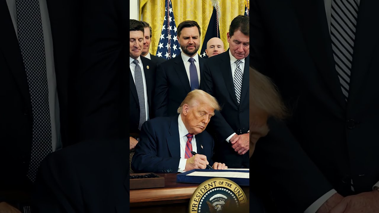 President Donald J Trump Signs Genius Act To Cement U S Dominance In Crypto And Global Finance