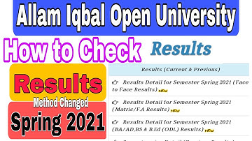How to Check AIOU Results Spring 2021 || AIOU Results 2022 || AIOU User ID and Password || AIOU