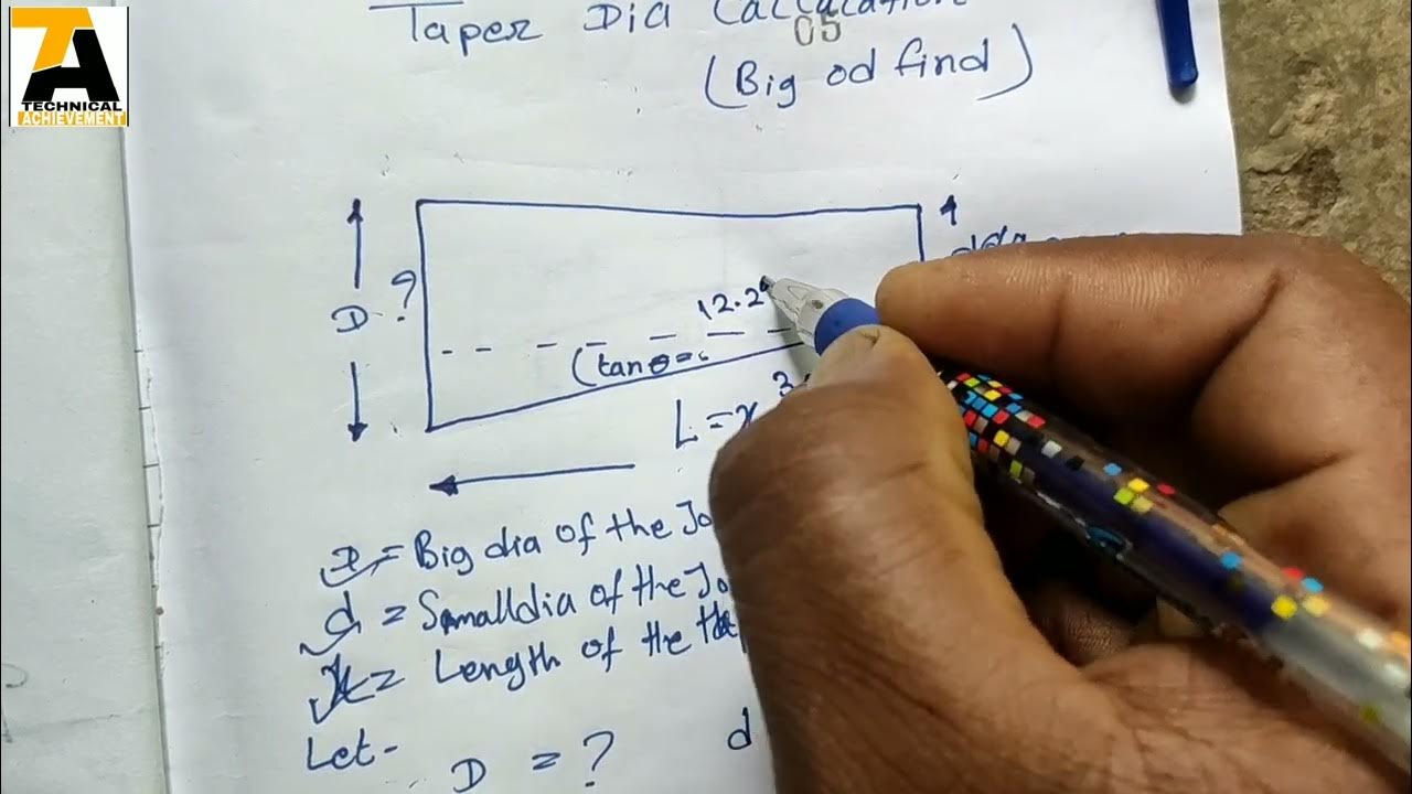 How To Find Big Diameter Of Taper Calculation How To Find Diameter