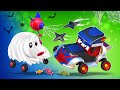 HALLOWEEN: Super NINJATRUCK vs. het enge SPOOK - Autostad - Cartoons voor kinderen