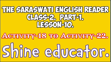 The saraswati English reader class2 part1 lesson10 by shine educator | ssvm | English reader| class2
