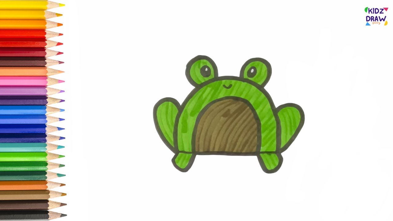 How to Draw a Frog for Kids 🐸 | Easy Step by Step Drawing Tutorial ...