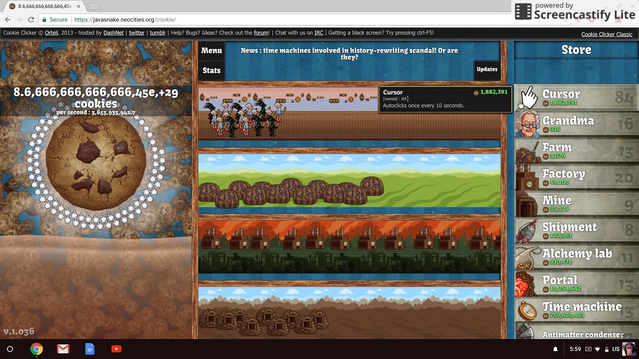 Cool glitch on cookie clicker YouTube