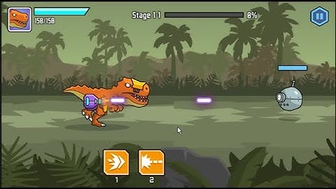 Runner game cyberdino t-rex vs robots stage1-1 to stage1-5 complete