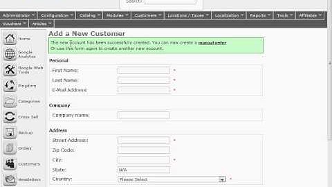 Create Retail and Create Wholesale Customers in OSCMax