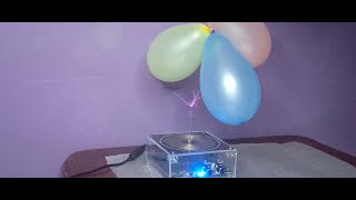 Baloon vs tesla coil || nokela tesla || tesla musik box 🔥🔥💀#viral #youtubevideo #teslacoile