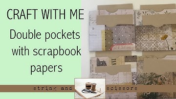Making double pockets for junk journals with leftover scrapbooking paper