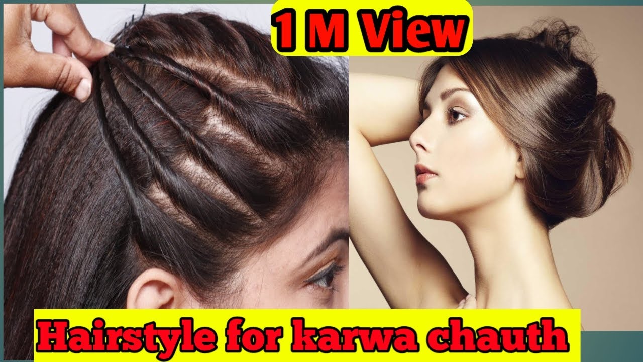 2 Simple Hairstyles for Thin Short Hair Karwa chauth Wedding Party | Donut  Bun Hairstyles for Saree - YouTube