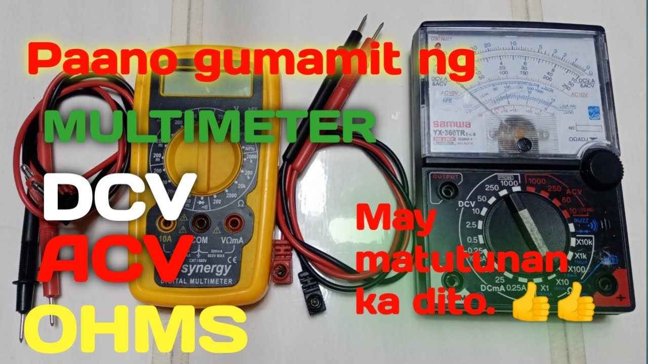 PAANO GUMAMIT NG MULTIMETER DIY YouTube