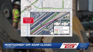I-25 northbound Montgomery off-ramp closed for the next three weeks