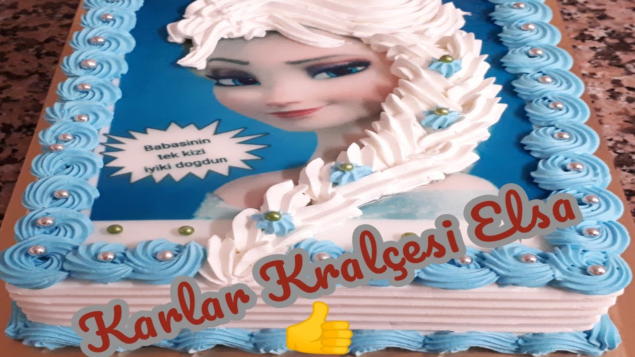 Karlar Kraliçesi Elsa Temalı Pasta Dekorasyonu Frozen Elsa YouTube