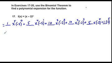 Precalculus Chapter 9.2 Exercises 13-20 Binomial Expansion Problems