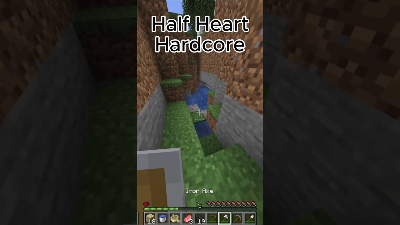 Minecraft RUINED My HALF HEART Hardcore Run #minecraft #memes