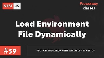 #59 Load Environment File Dynamically | Environment Variables in Nest JS | A Complete Nest JS Course