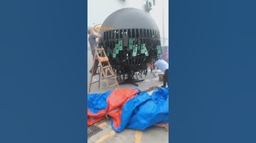 Outdoor spherical screen with a diameter of 3m, under production and assembly #leddisplay #ball