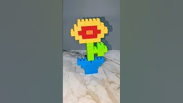 Satisfying Diy Building Blocks Flower 🌻| Building Blocks ASMR #asmr #asmrsounds #shorts #shortvideo