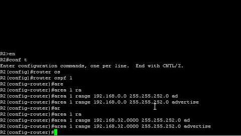 OSPF Inter Area Summarization