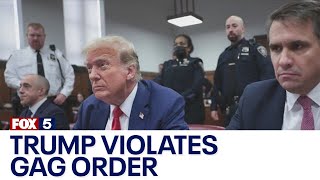 Trump violates gag order for 10th time