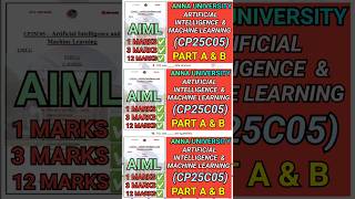 Artificial Intelligence & Machine Learning (CP25C05)#cp25c07 #annauniversity #aiml #ai #ml #r2025#pg