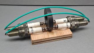 100% free electricity generator 220v self running from magnet energy use spark plug