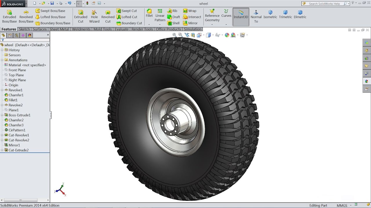 Solidworks tutorial truck Wheel YouTube