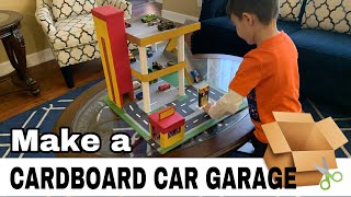 DIY cardboard crafts | How to make a car garage using cardboard #craft #diy