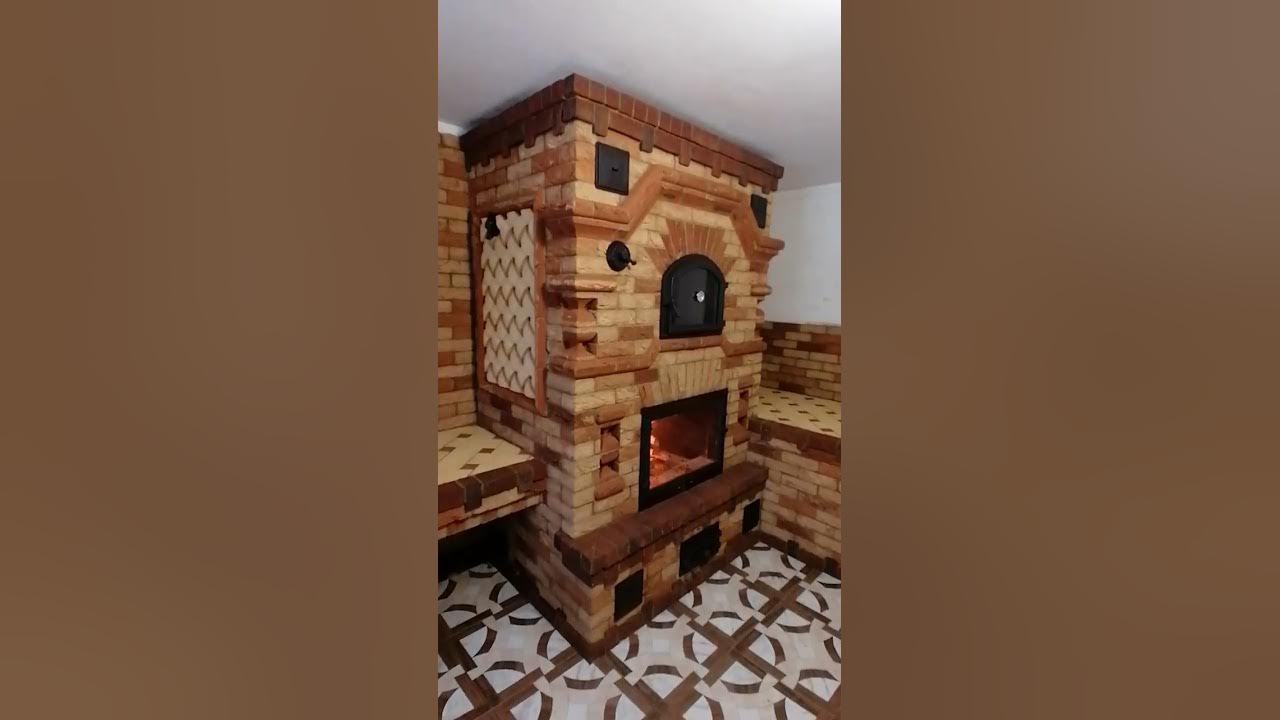 Печь-Камин с хлебной камерой и лежанкой. - YouTube