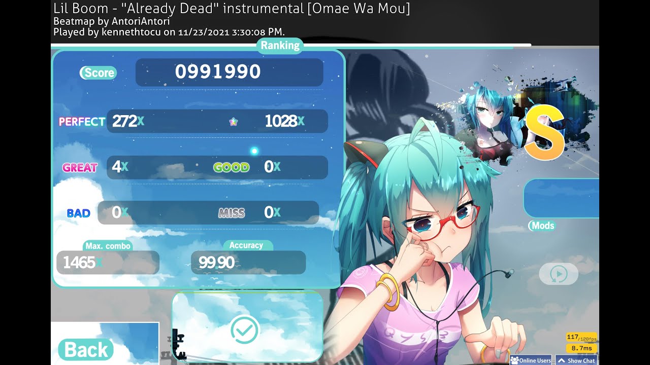 Карта в осу dead to me