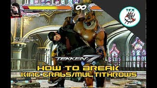 Tekken 7 - How To Break All Of Kings Grabs & Mulhrows Timestamped