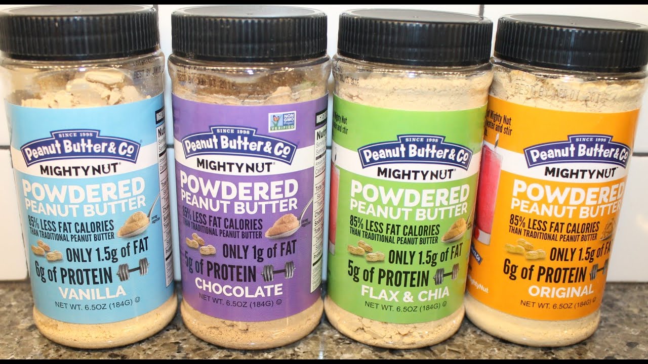 Peanut Butter & Co: Original, Vanilla, Chocolate, Flax & Chia Powdered