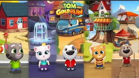 Talking Tom Gold Run- Discovering all the character full gameplay walkthrough (Android/IOS)