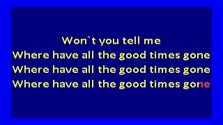 david bowie -  where have all the good times gone (karaoke)