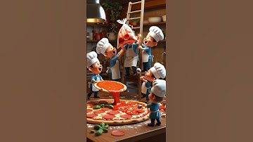 Tiny Chefs Making a Giant Pizza – Cutest Cooking Ever! #tiny #tinyworkers #pizza #animation